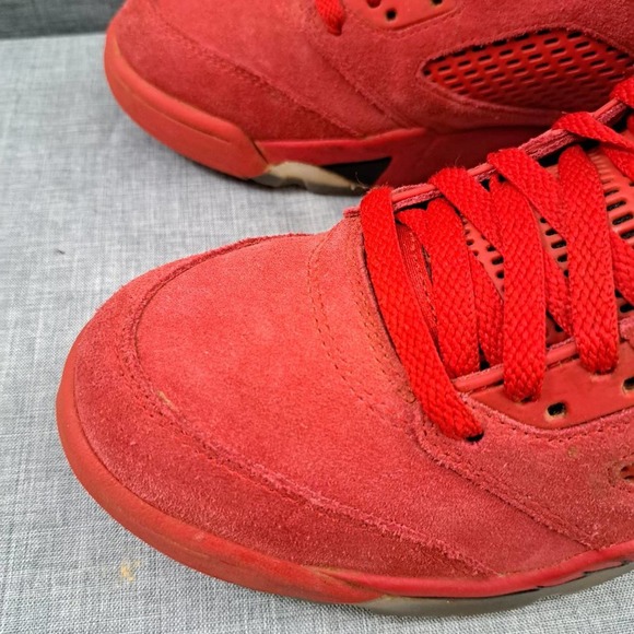 Nike Air Jordan 5 Retro Red Suede 2017 Men's size 8 - Picture 14 of 16